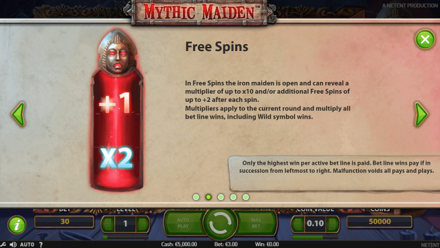 Бонусная игра Mythic Maiden 2