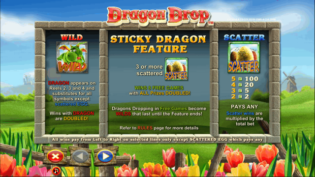 Характеристики слота Dragon Drop 8