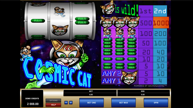 Игровой интерфейс Cosmic Cat 4
