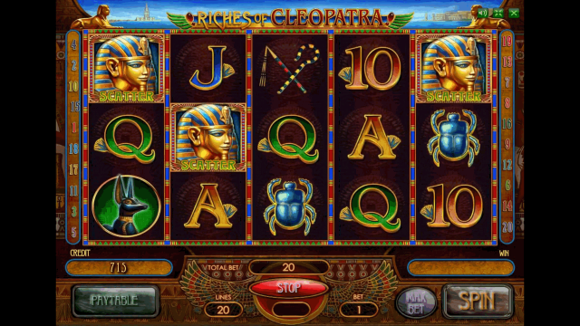Игровой интерфейс Riches Of Cleopatra 10