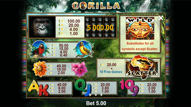 Игровой интерфейс Gorilla 9