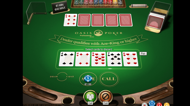 Игровой интерфейс Oasis Poker Professional Series 8