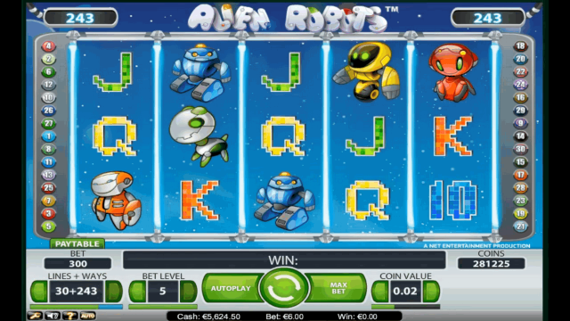 Игровой интерфейс Alien Robots 6