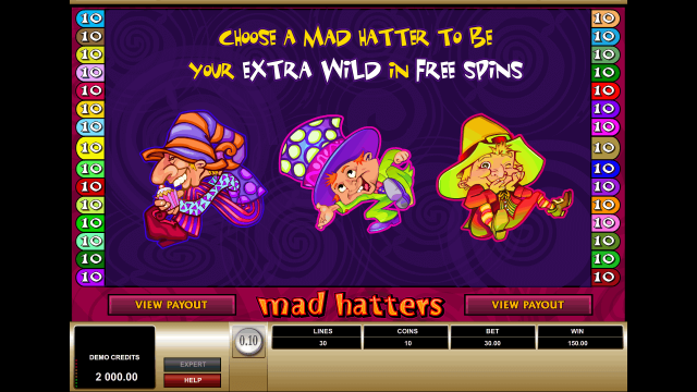 Бонусная игра Mad Hatters 1