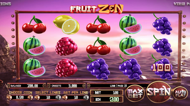 Характеристики слота Fruit Zen 10